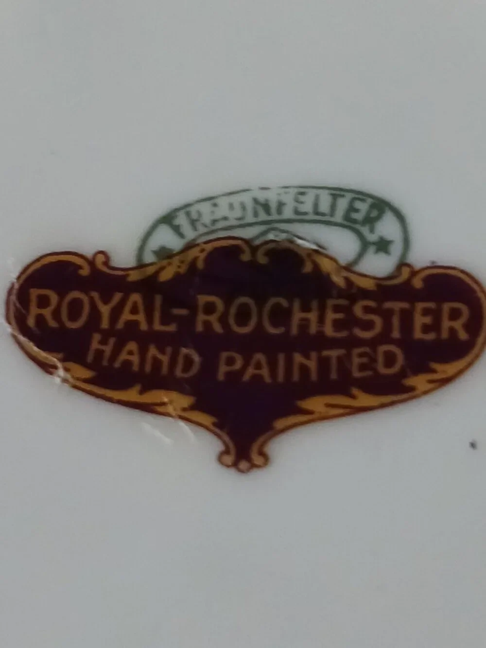 Vintage Royal Rochester Art Deco Porcelain Bowl Hand Decorated German Chinaware